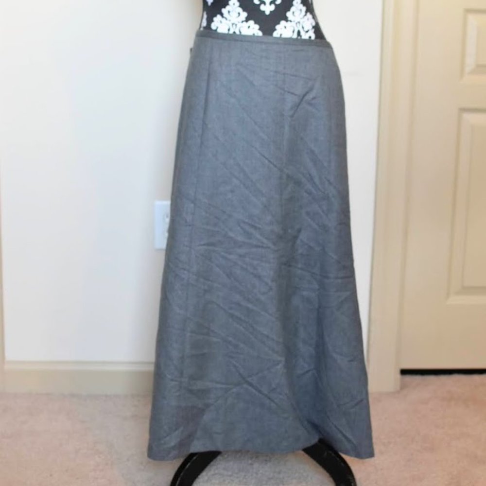 NWT Talbots Grey Italian flannel skirt women's plus size 24W